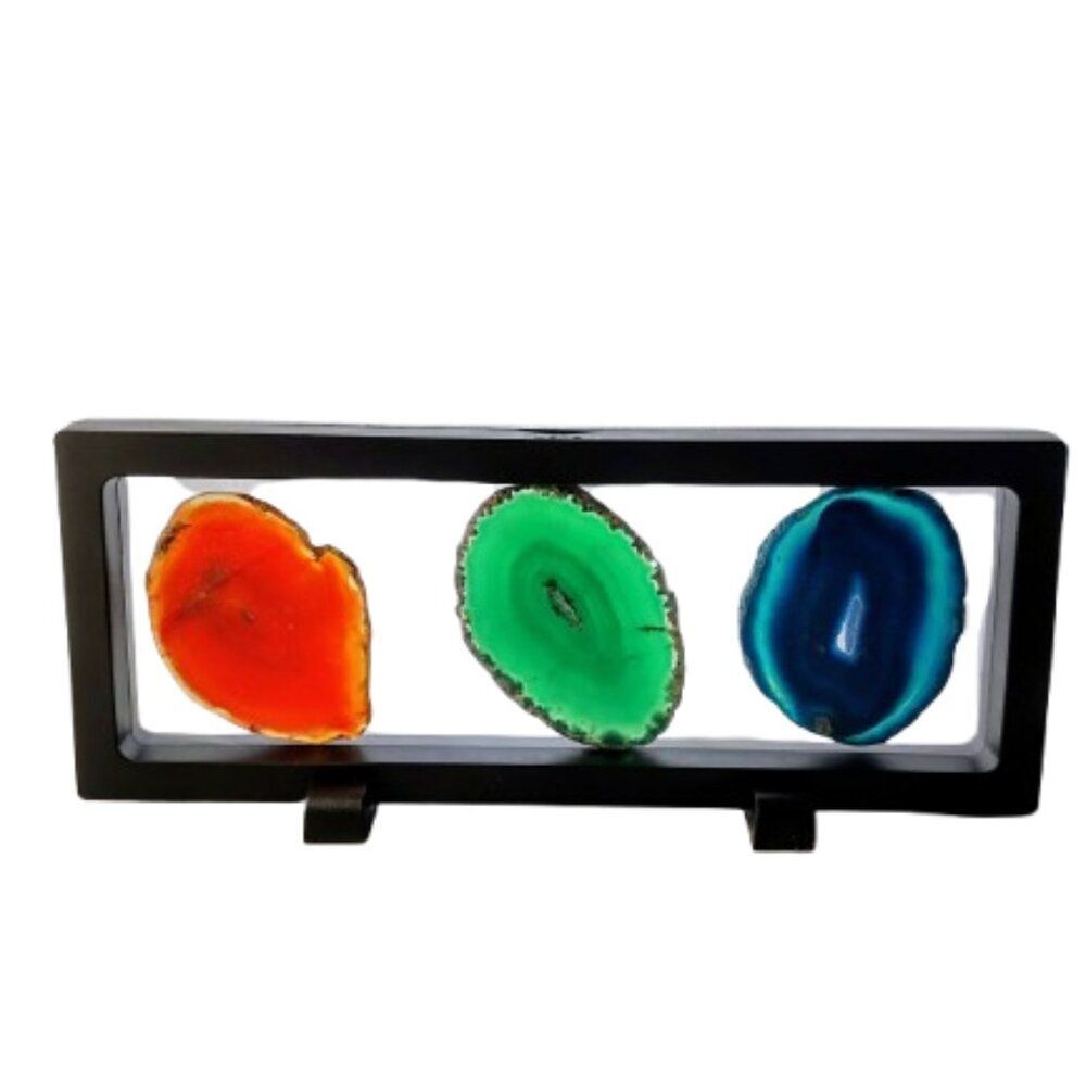 Colorful Agate Slice Art Frame
